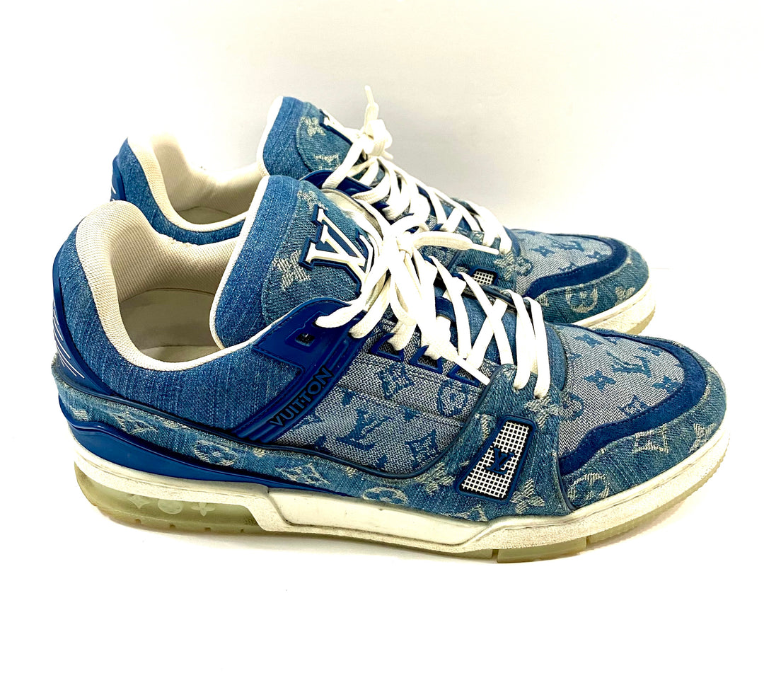 LOUIS VUITTON DENIM MONOGRAM TRAINERS