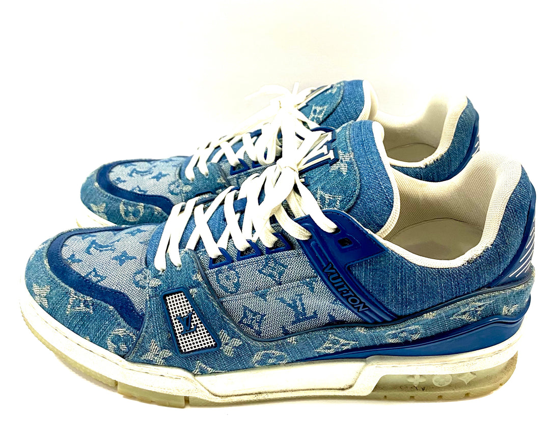 LOUIS VUITTON DENIM MONOGRAM TRAINERS