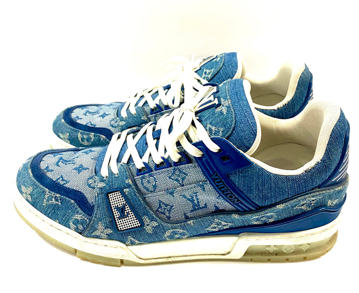 LOUIS VUITTON DENIM MONOGRAM TRAINERS