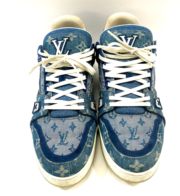 LOUIS VUITTON DENIM MONOGRAM TRAINERS