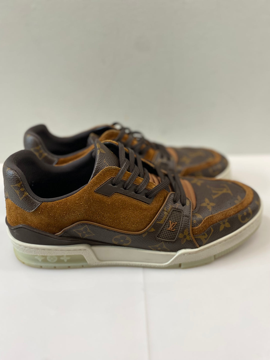 LOUIS VUITTON MONOGRAM SUEDE TRAINERS