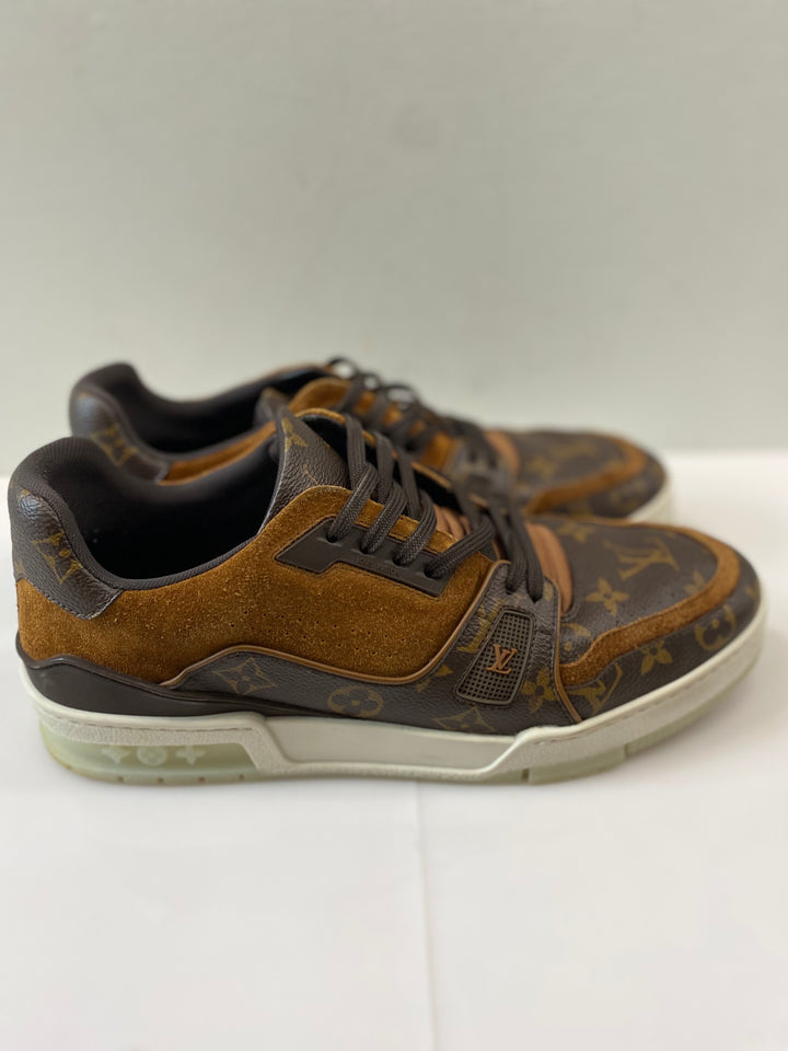 LOUIS VUITTON MONOGRAM SUEDE TRAINERS