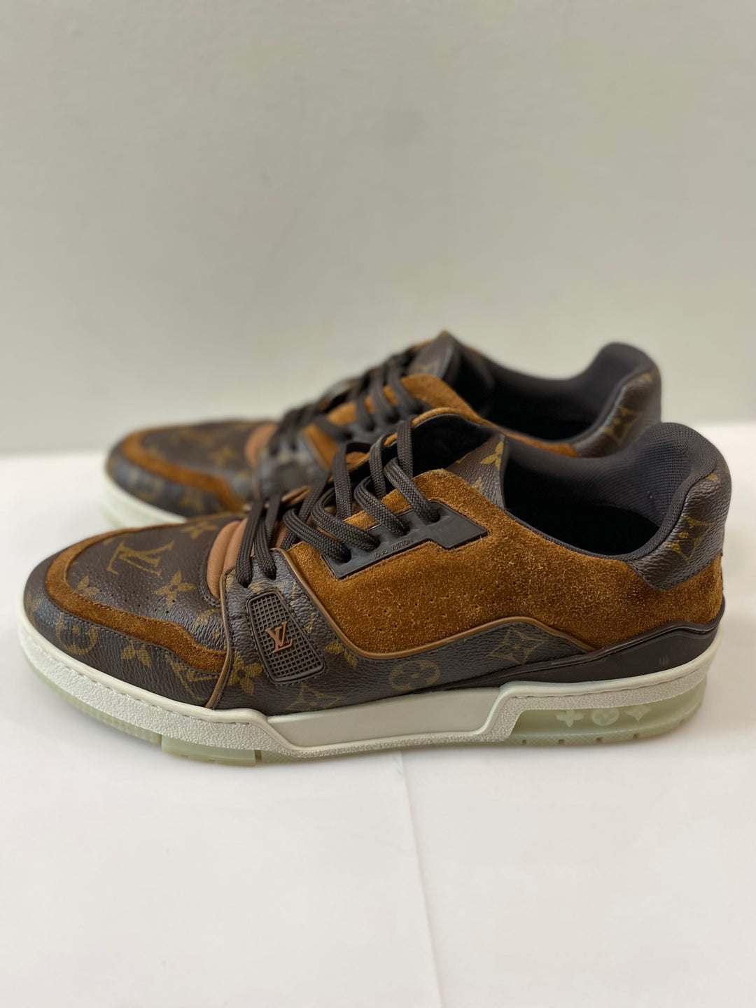 LOUIS VUITTON MONOGRAM SUEDE TRAINERS