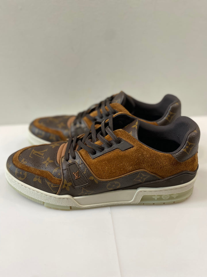 LOUIS VUITTON MONOGRAM SUEDE TRAINERS