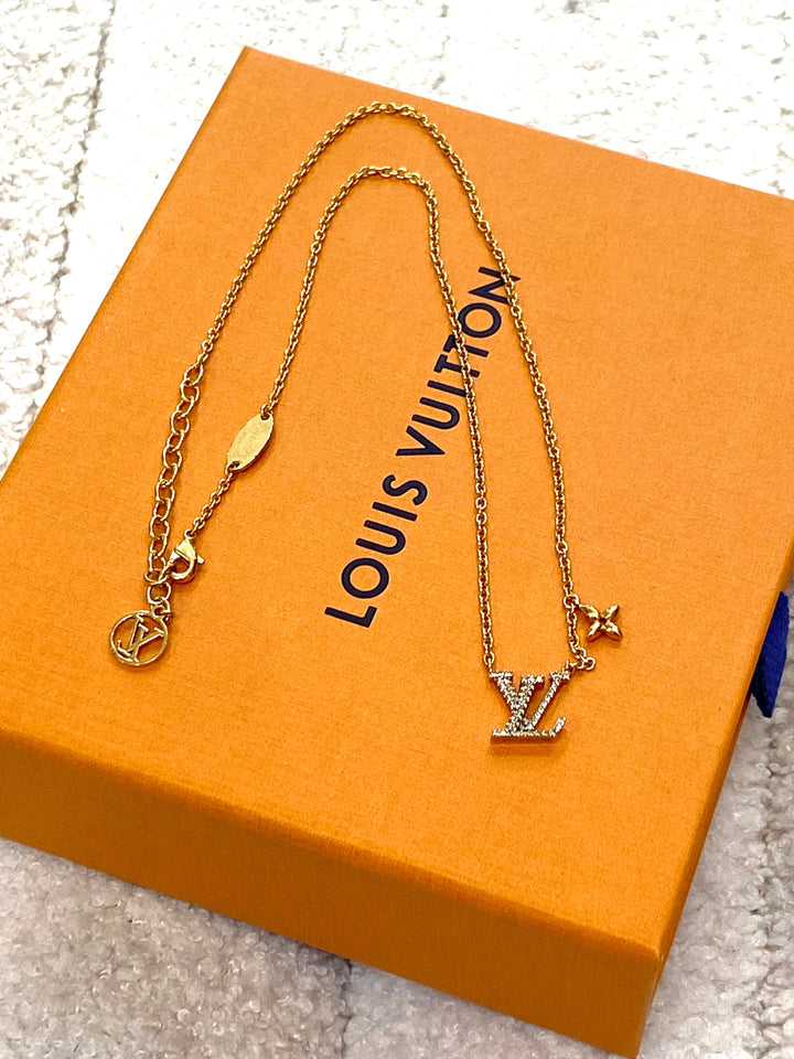 LOUIS VUITTON LV CRYSTAL MONOGRAM COLLIER NECKLACE