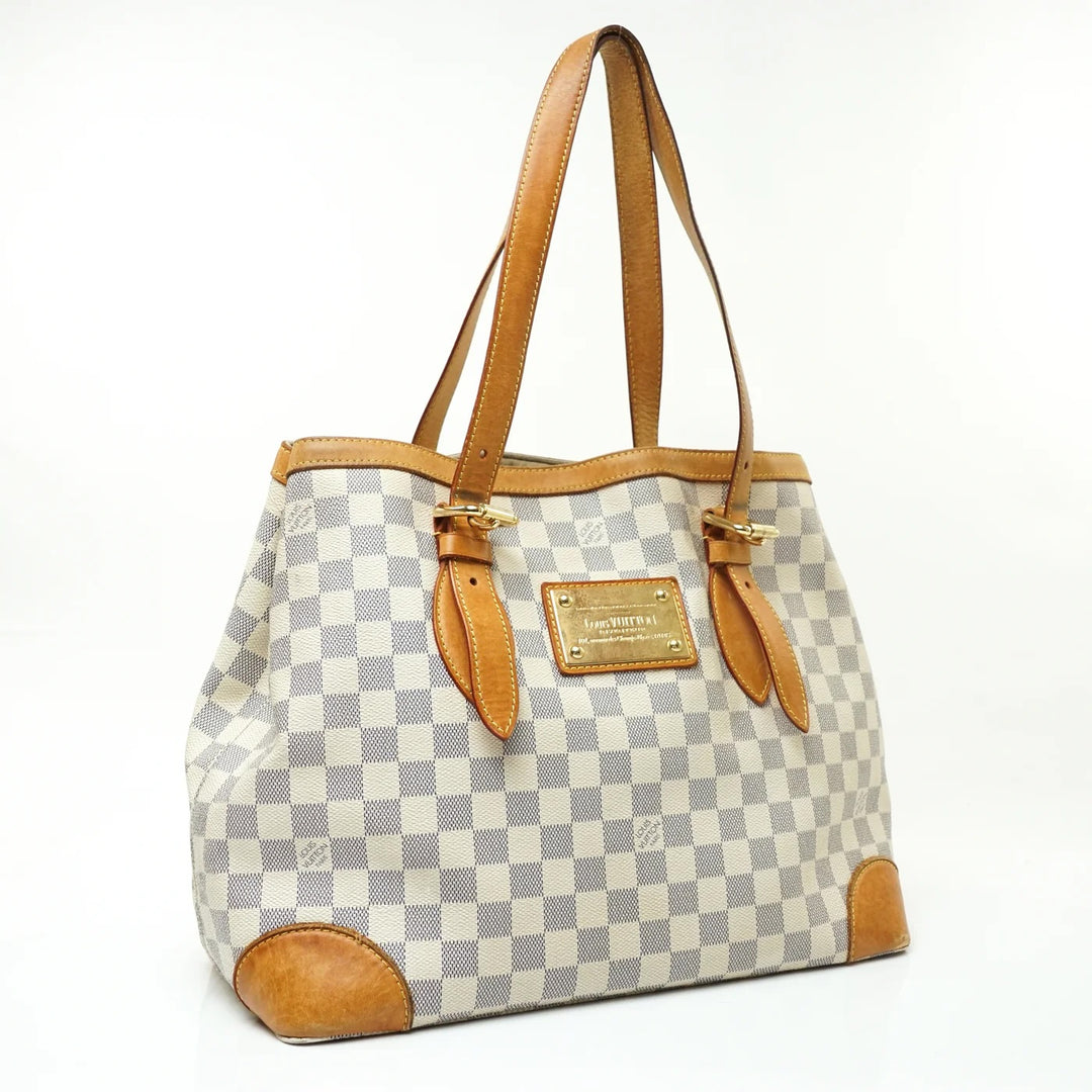 LOUIS VUITTON DAMIER AZUR HAMPSTEAD MM TOTE BAG
