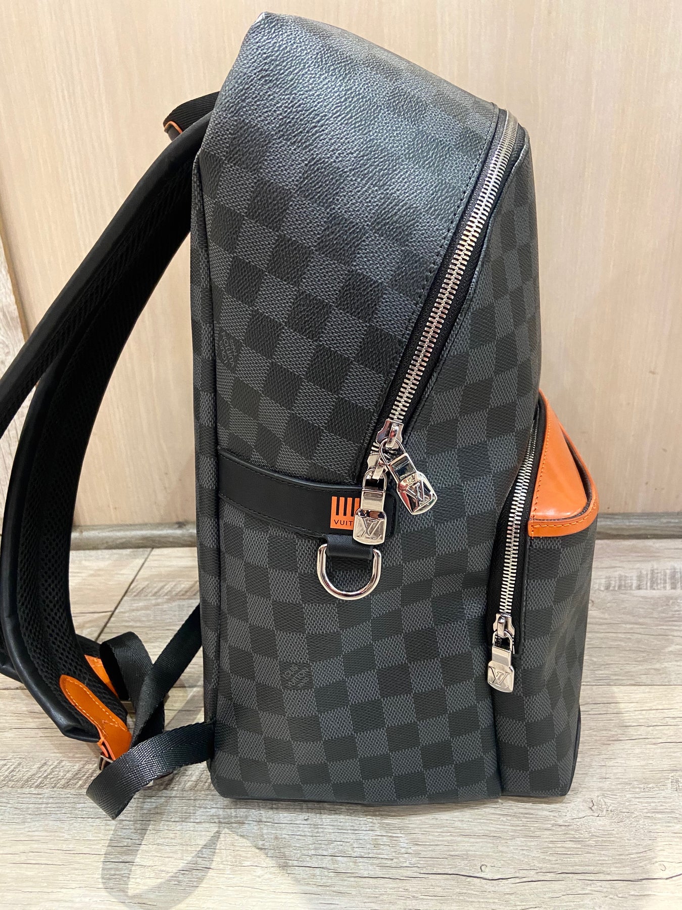 Louis Vuitton Discovery Backpack Damier Cobalt Race PM Blue Orange in  Coated Canvas with Silver-tone - US