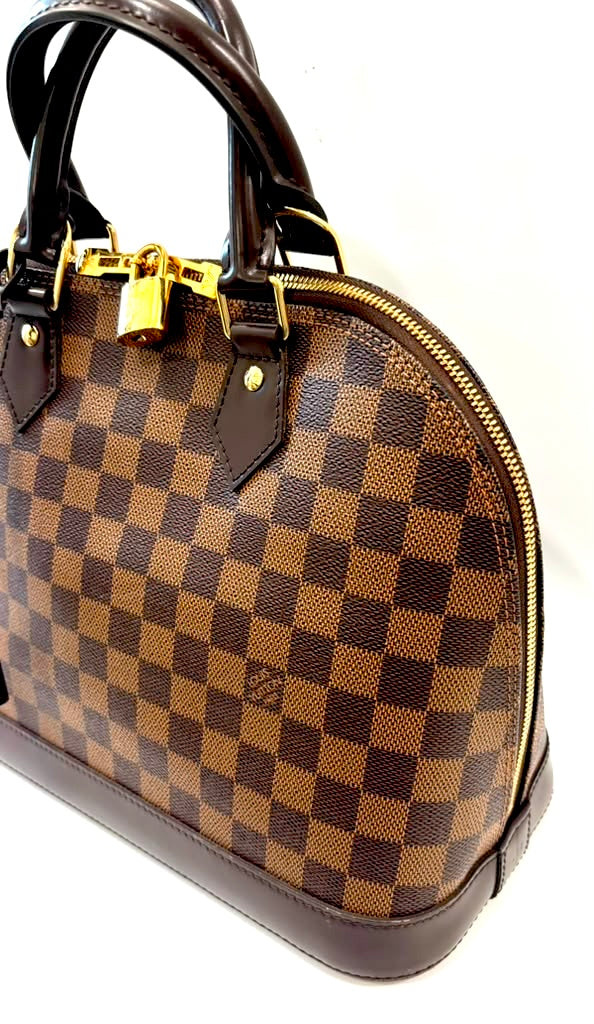 LOUIS VUITTON DAMIER EBENE ALMA MM SHOULDER BAG