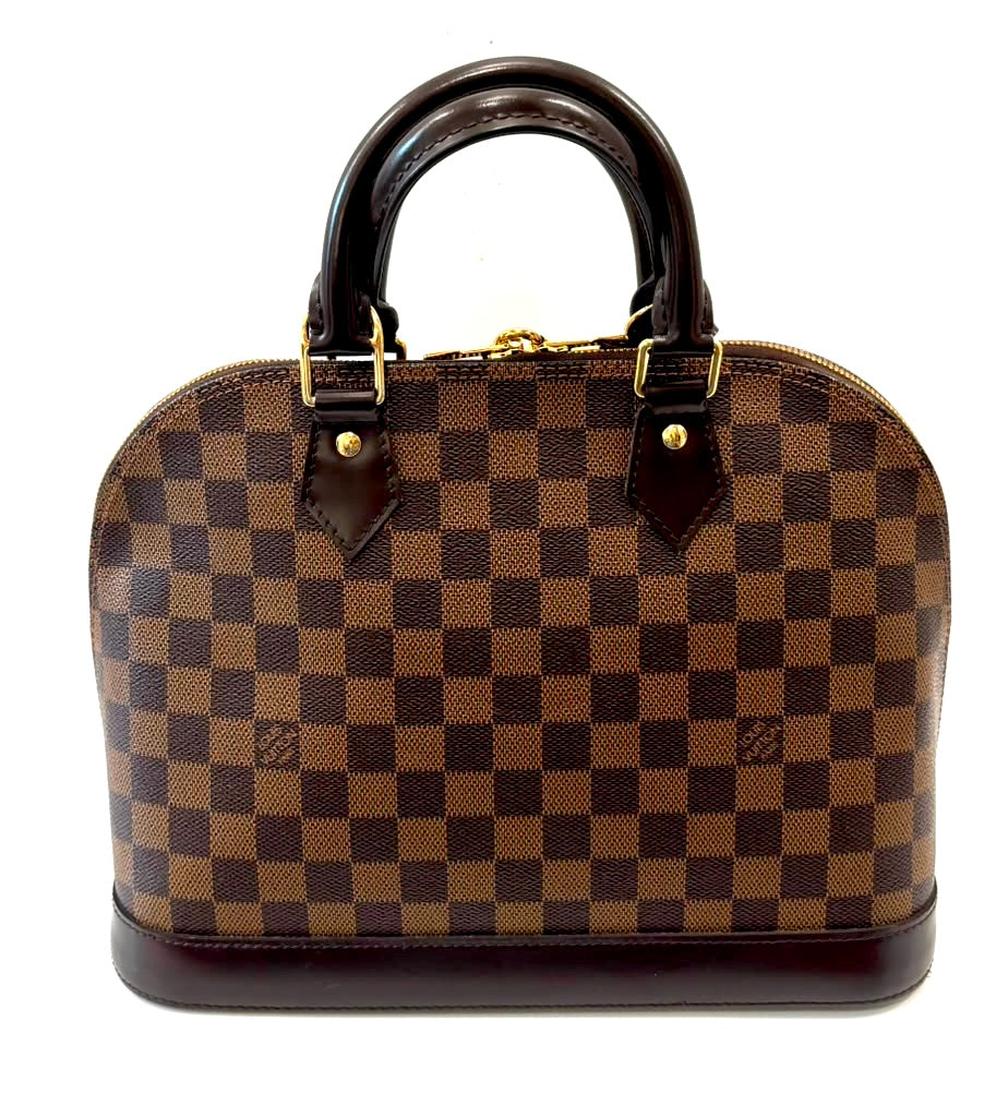 LOUIS VUITTON DAMIER EBENE ALMA MM SHOULDER BAG
