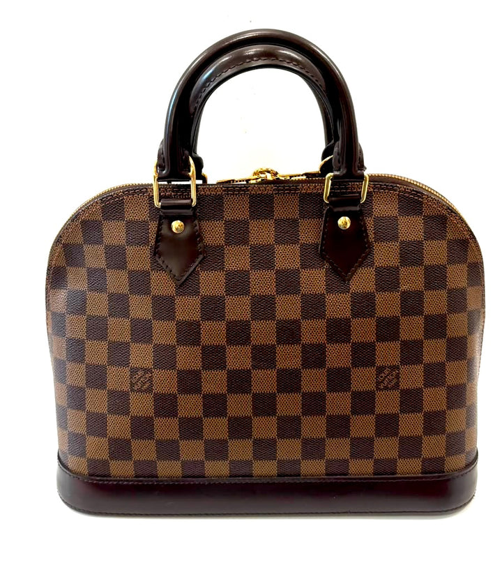 LOUIS VUITTON DAMIER EBENE ALMA MM SHOULDER BAG