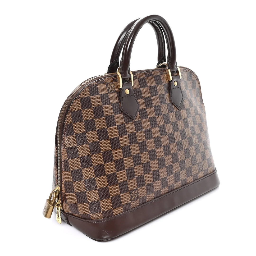 LOUIS VUITTON DAMIER EBENE ALMA PM HANDBAG
