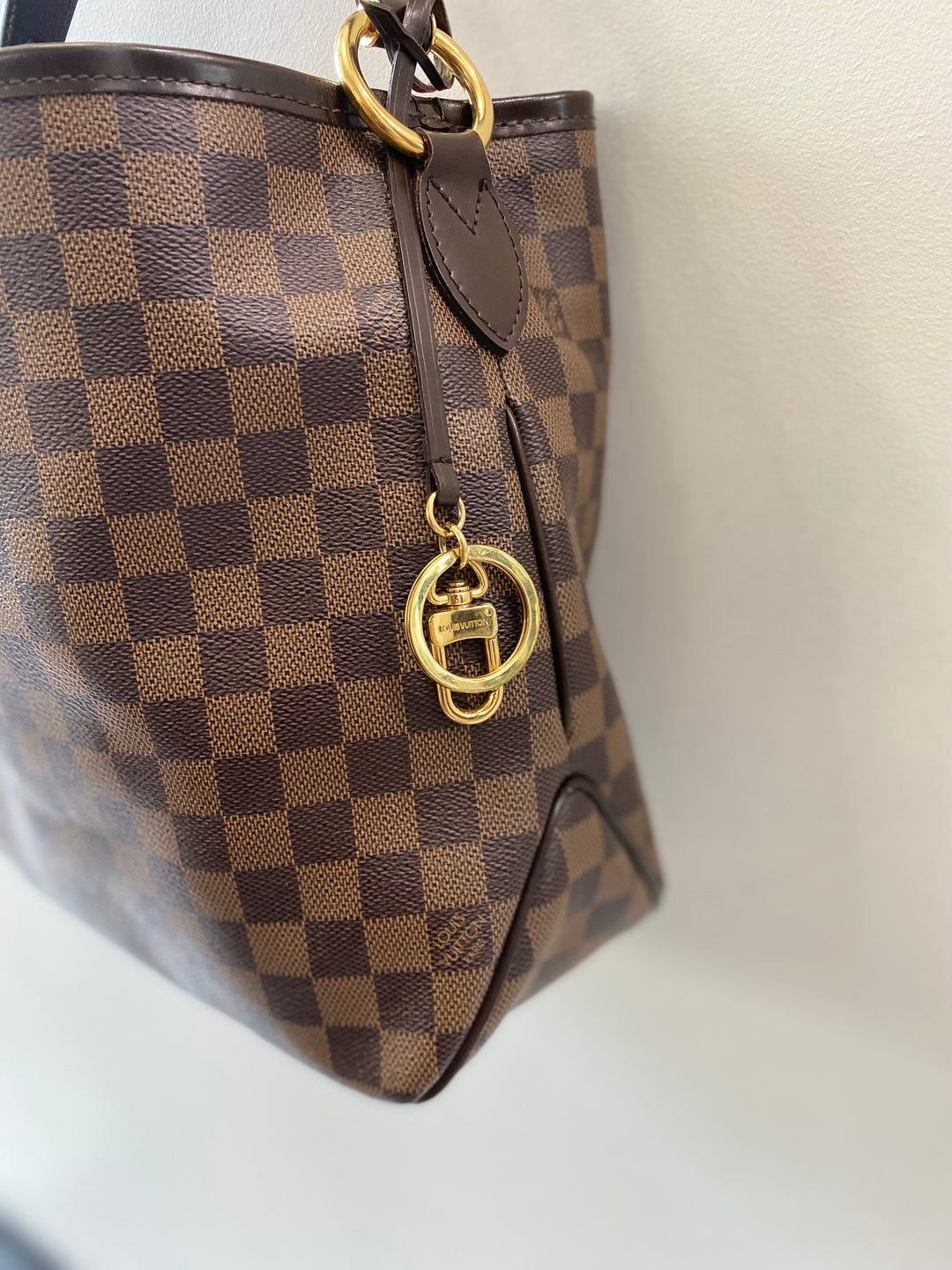 LOUIS VUITTON DAMIER EBENE DELIGHTFUL MM HANDBAG