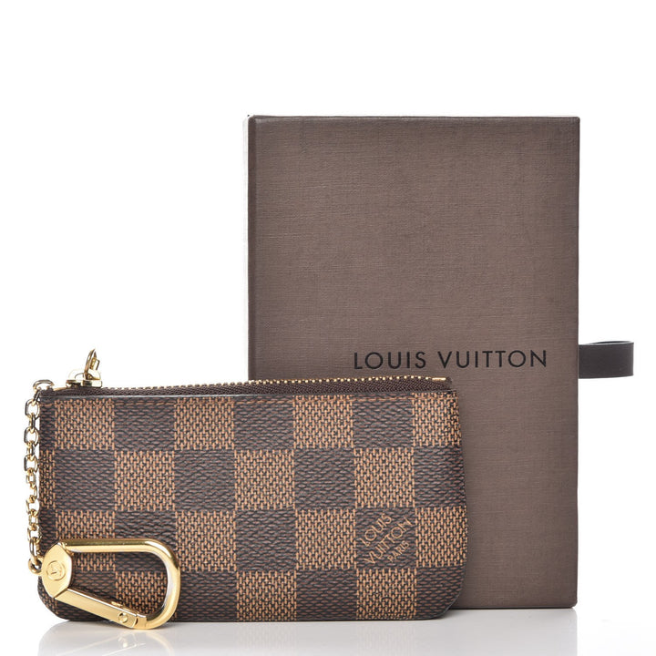 LOUIS VUITTON EBENE DAMIER KEY COIN POUCH