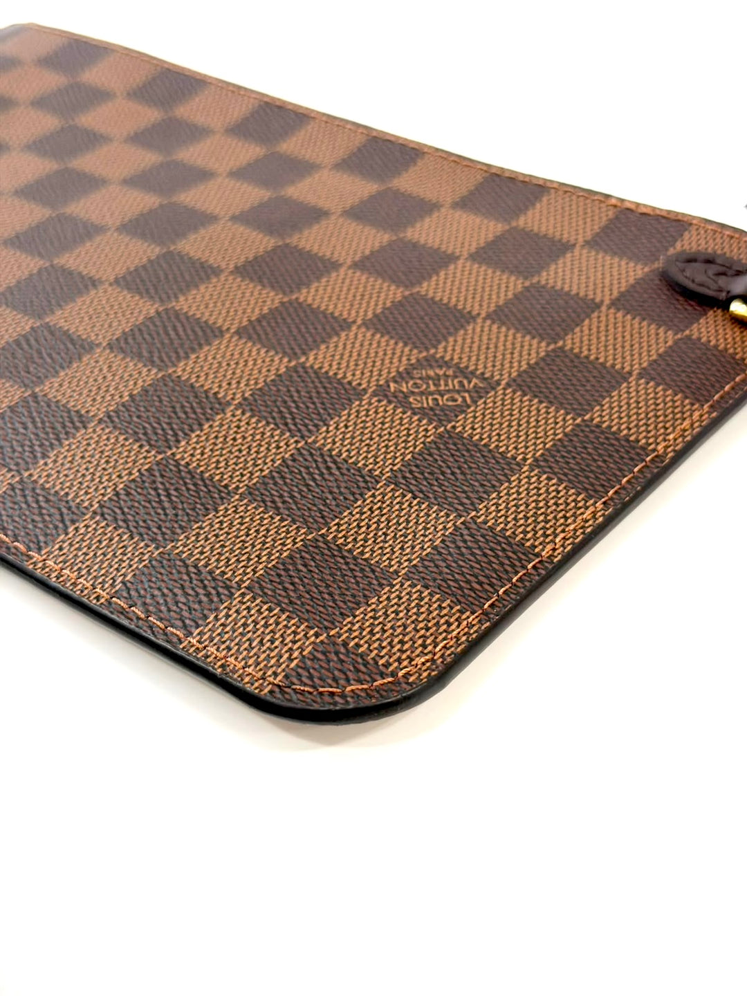 LOUIS VUITTON DAMIER EBENE NEVERFULL POCHETTE WRISTLET