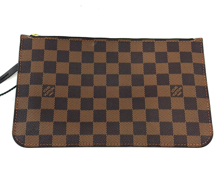 LOUIS VUITTON DAMIER EBENE NEVERFULL POCHETTE WRISTLET