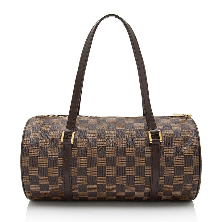 LOUIS VUITTON DAMIER EBENE PAPILLON 26 CYLINDER BAG