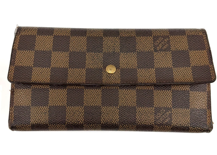 LOUIS VUITTON DAMIER EBENE VINTAGE SARAH WALLET