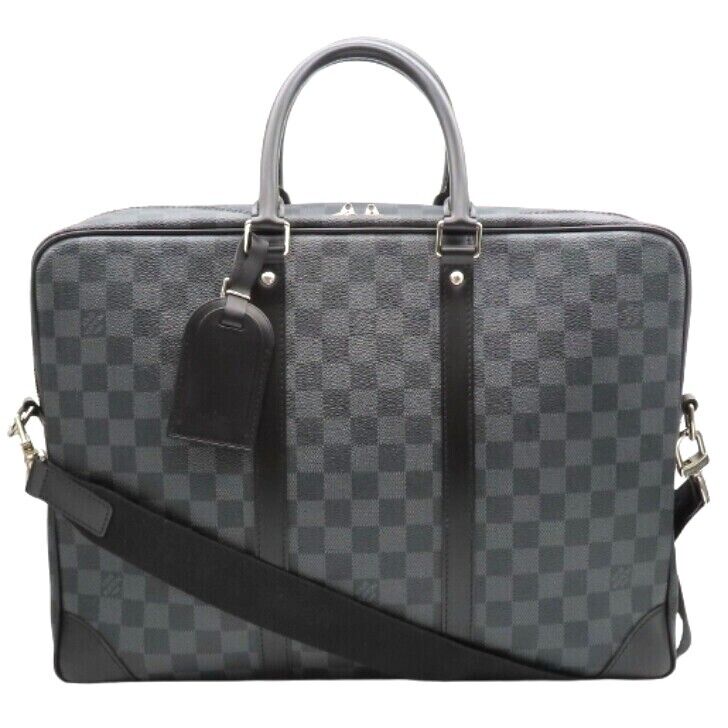 LOUIS VUITTON DAMIER GRAPHITE PORTE DOCUMENTS VOYAGE PM BAG