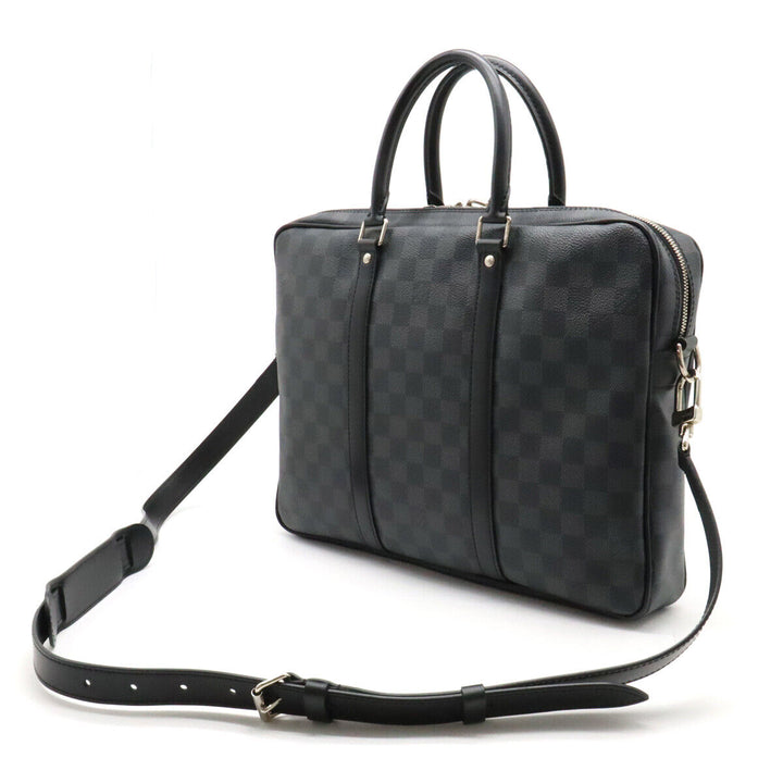 LOUIS VUITTON DAMIER GRAPHITE PORTE DOCUMENTS VOYAGE PM BAG