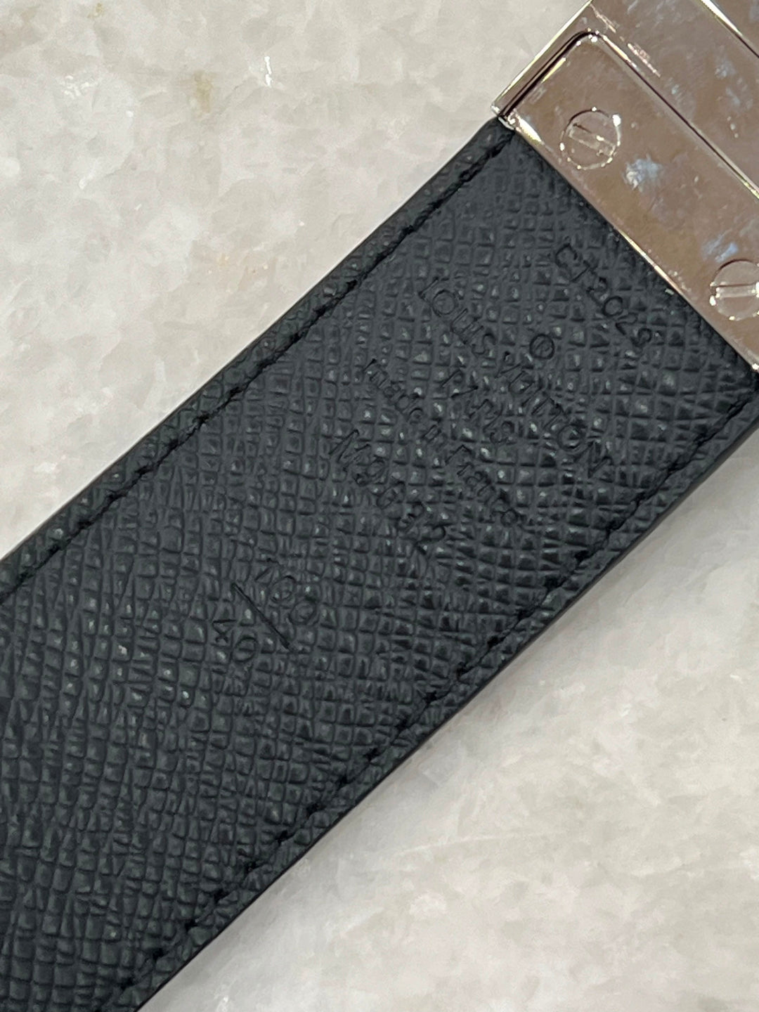 LOUIS VUITTON DAMIER GRAPHITE INVENTEUR BUCKLE REVERSIBLE BELT