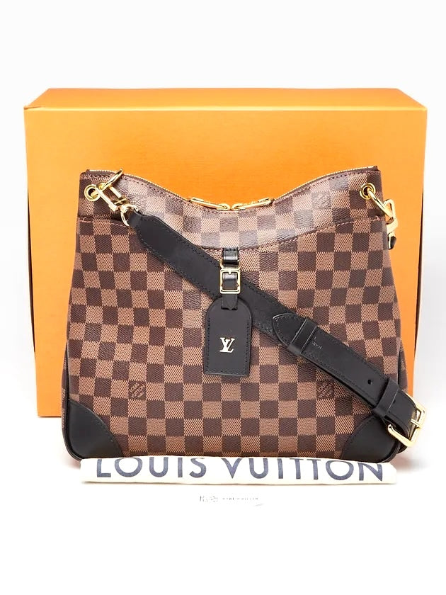 LOUIS VUITTON DAMIER EBENE ODÉON PM CROSSBODY BAG BLACK