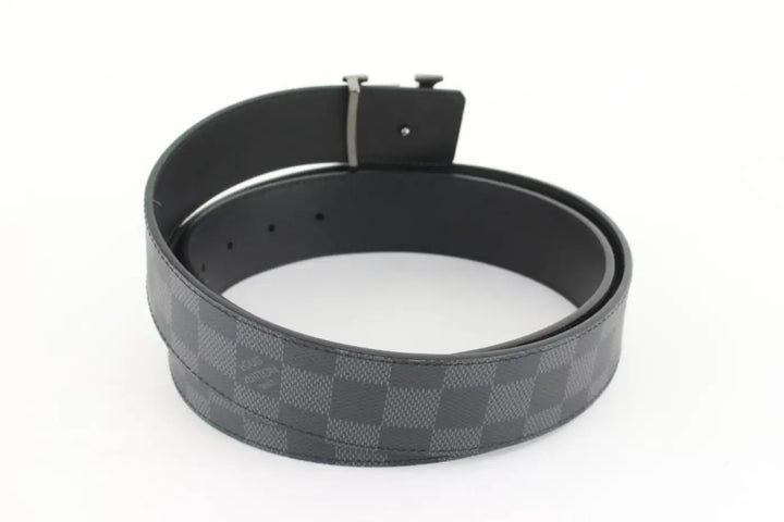 LOUIS VUITTON DAMIER GRAPHITE LV INITIALS BELT