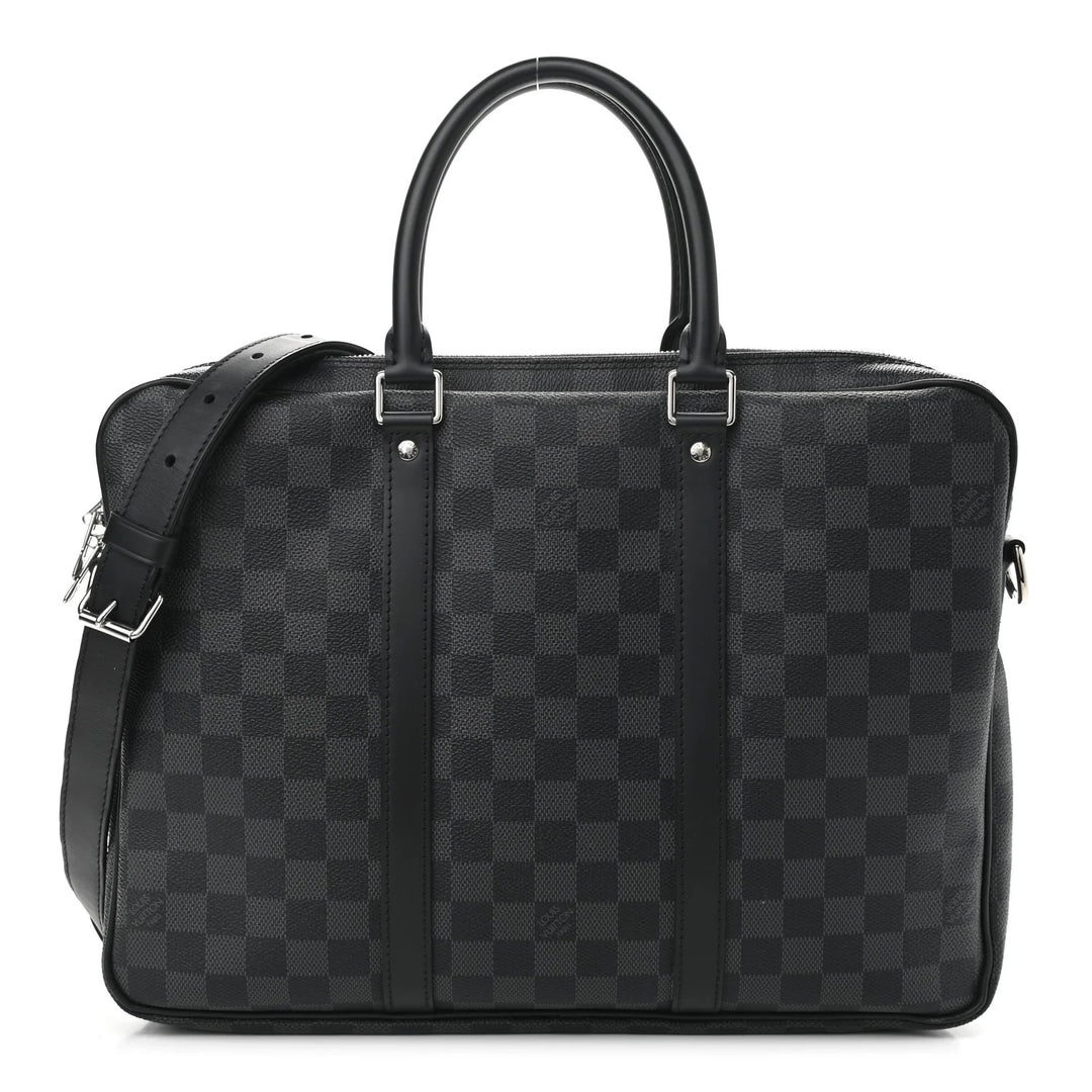LOUIS VUITTON DAMIER GRAPHITE PORTE DOCUMENTS VOYAGE PM BAG