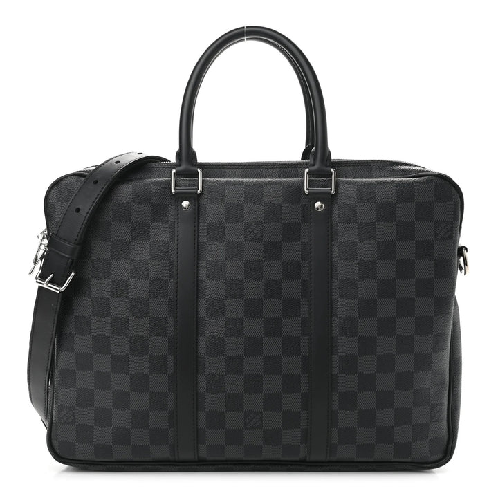 LOUIS VUITTON DAMIER GRAPHITE PORTE DOCUMENTS VOYAGE PM BAG