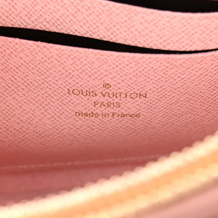 LOUIS VUITTON DAMIER AZUR DOUBLE ZIP POCHETTE- ROSE BALLERINE