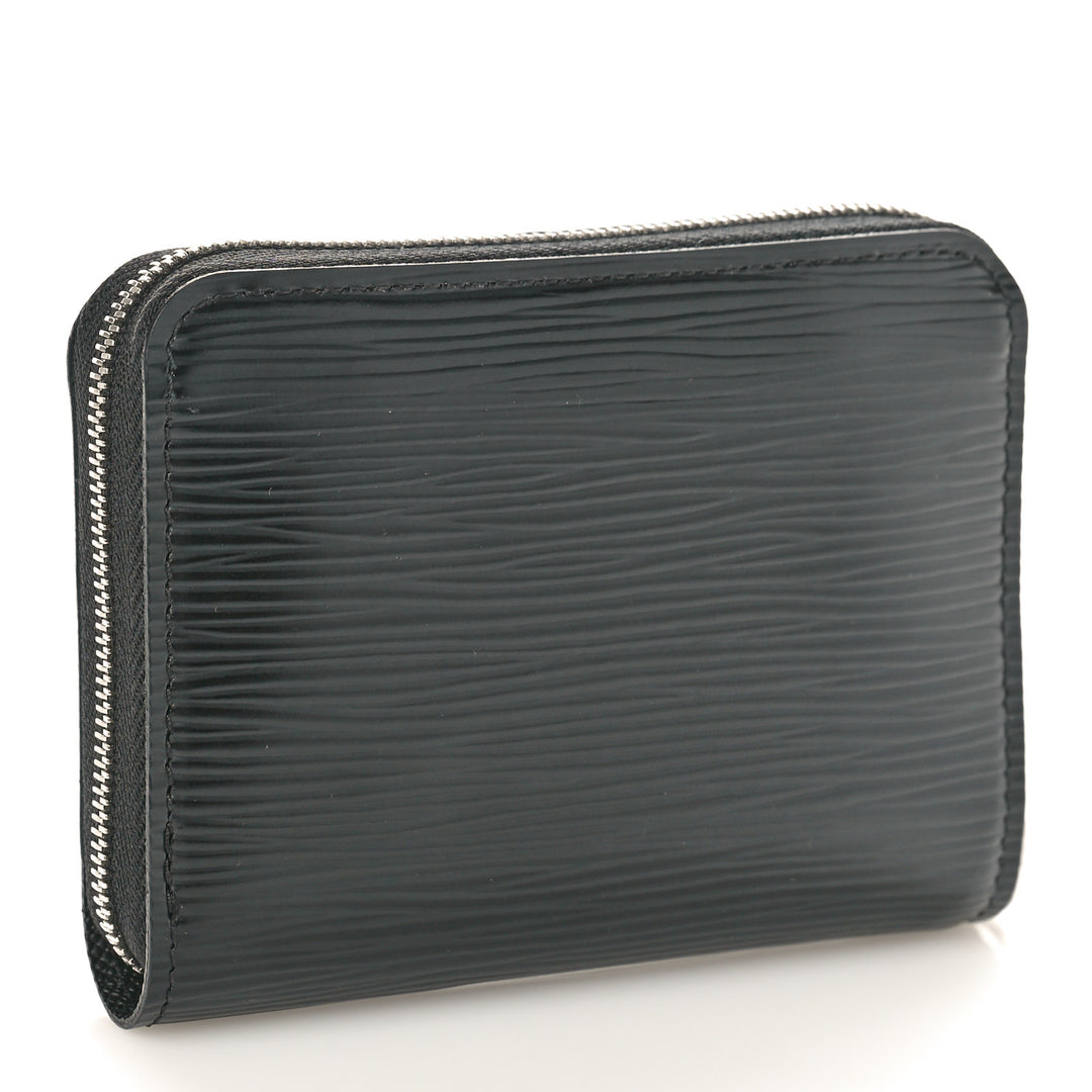 LOUIS VUITTON EPI LEATHER SMALL ZIPPY WALLET NOIR