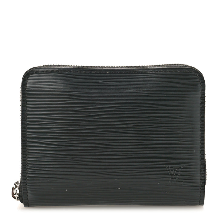 LOUIS VUITTON EPI LEATHER SMALL ZIPPY WALLET NOIR