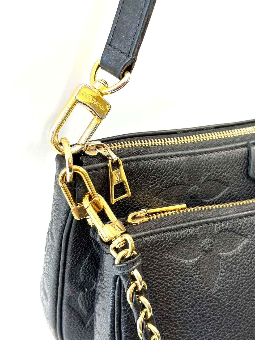 LOUIS VUITTON EMPREINTE LEATHER MONOGRAM MULTI POCHETTE CROSSBODY BAG