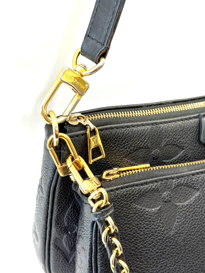 LOUIS VUITTON EMPREINTE LEATHER MONOGRAM MULTI POCHETTE CROSSBODY BAG