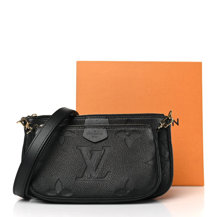 LOUIS VUITTON EMPREINTE LEATHER MONOGRAM MULTI POCHETTE CROSSBODY BAG