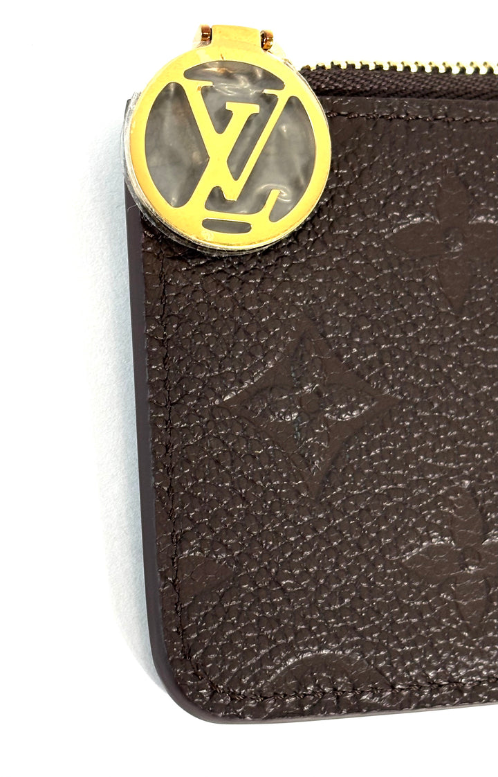 LOUIS VUITTON EMPREINTE LEATHER MONOGRAM ROMY CARD CASE