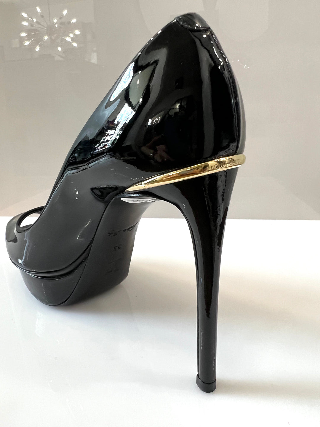 LOUIS VUITTON EYELINE PEEP TOE PLATFORM PUMPS