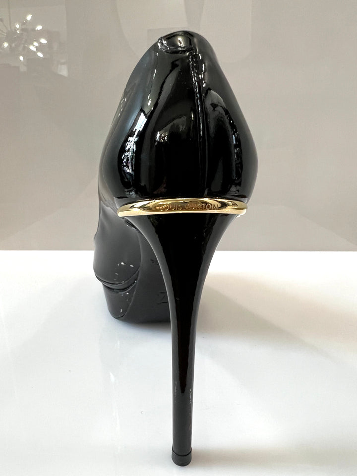 LOUIS VUITTON EYELINE PEEP TOE PLATFORM PUMPS