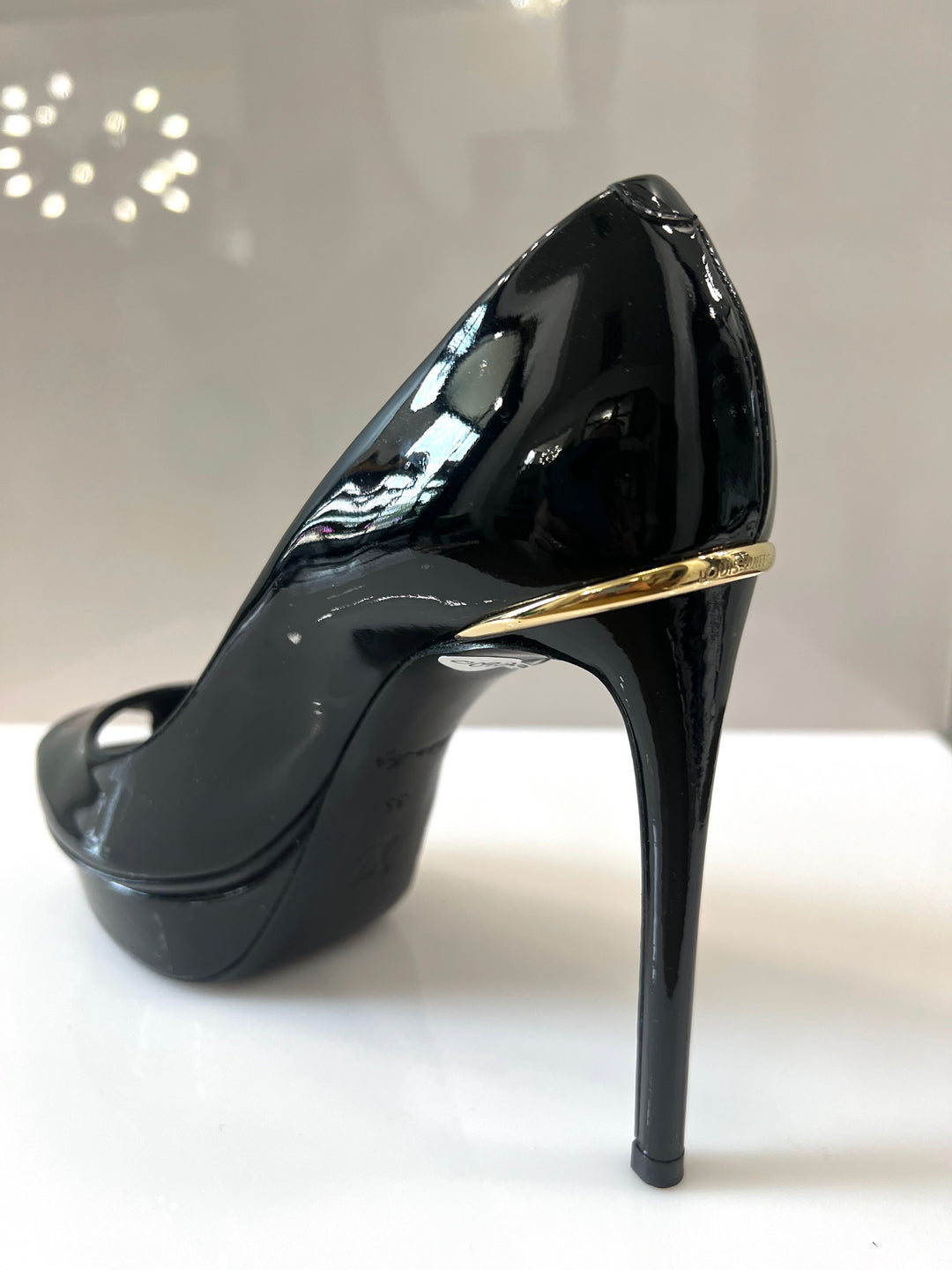 LOUIS VUITTON EYELINE PEEP TOE PLATFORM PUMPS