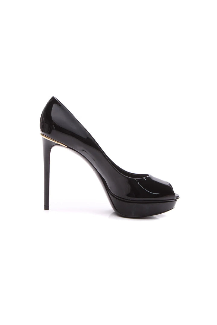 LOUIS VUITTON EYELINE PEEP TOE PLATFORM PUMPS
