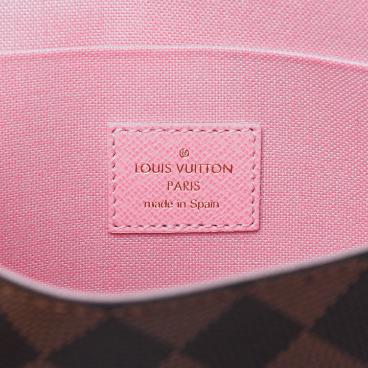 LOUIS VUITTON DAMIER EBENE FLOWER STUDDED FELICIE POCHETTE