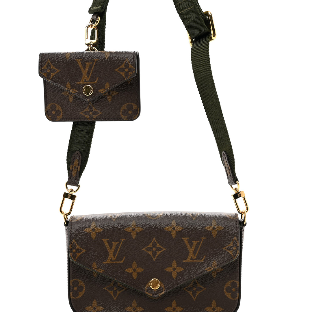 LOUIS VUITTON FELICIE STRAP &amp; GO MONOGRAM POCHETTE CROSSBODY
