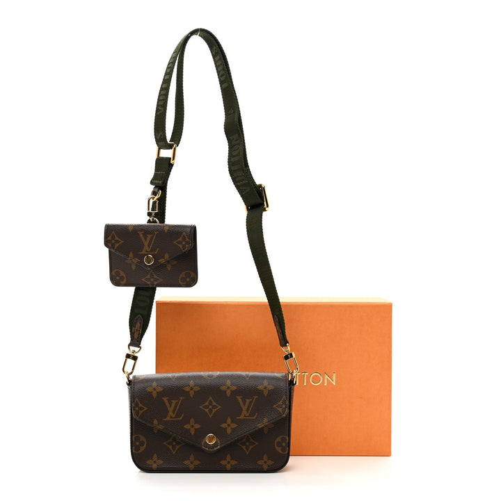 LOUIS VUITTON FELICIE STRAP &amp; GO MONOGRAM POCHETTE CROSSBODY