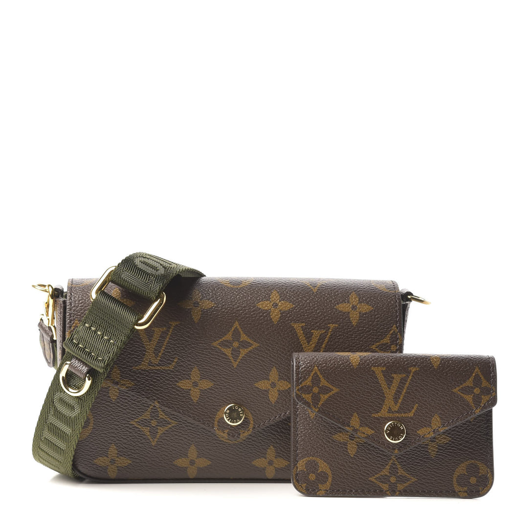 LOUIS VUITTON FELICIE STRAP &amp; GO MONOGRAM POCHETTE CROSSBODY