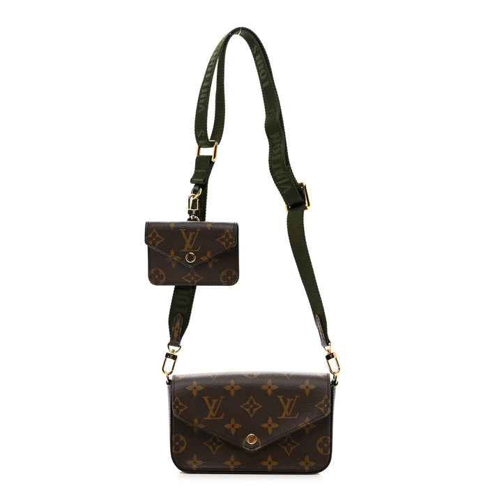 LOUIS VUITTON FELICIE STRAP &amp; GO MONOGRAM POCHETTE CROSSBODY