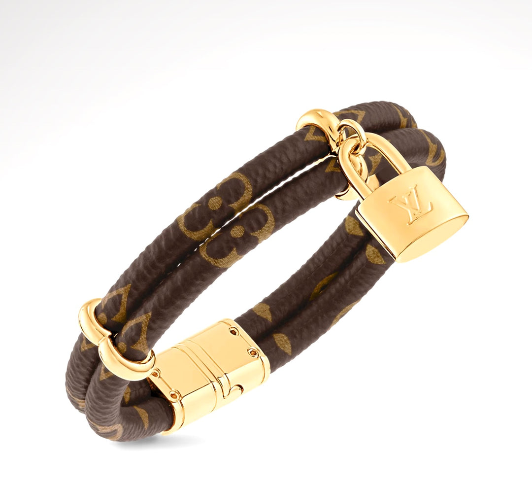 LOUIS VUITTON KEEP IT TWICE MONOGRAM LEATHER BRACELET