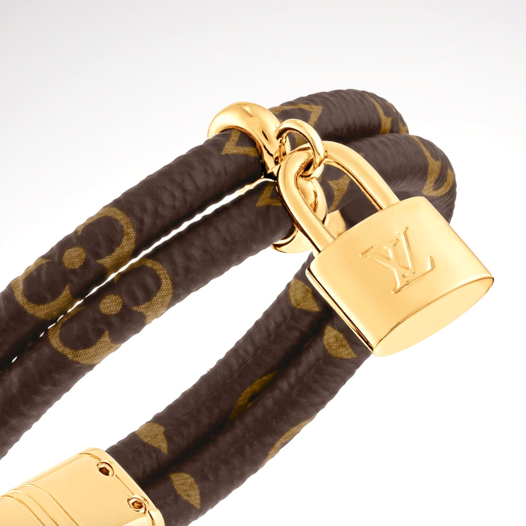 LOUIS VUITTON KEEP IT TWICE MONOGRAM LEATHER BRACELET