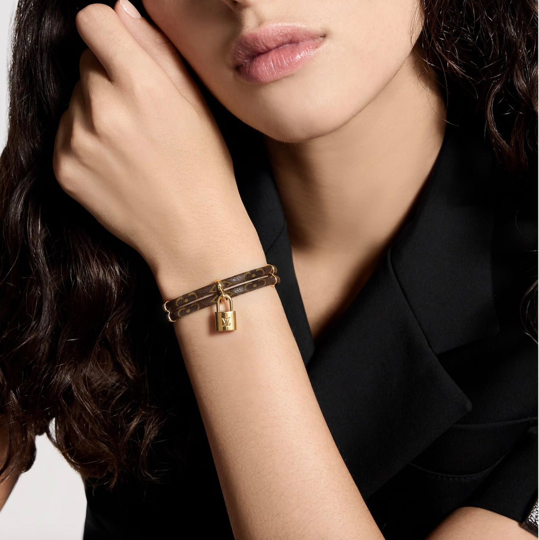 LOUIS VUITTON KEEP IT TWICE MONOGRAM LEATHER BRACELET