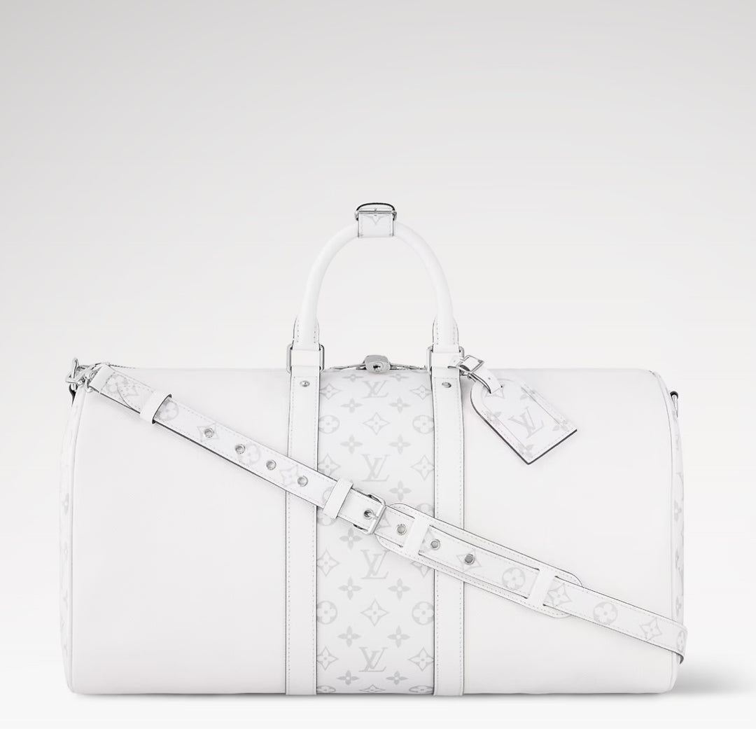 LOUIS VUITTON TAIGA MONOGRAM KEEPALL BANDOULIÈRE 50 BAG