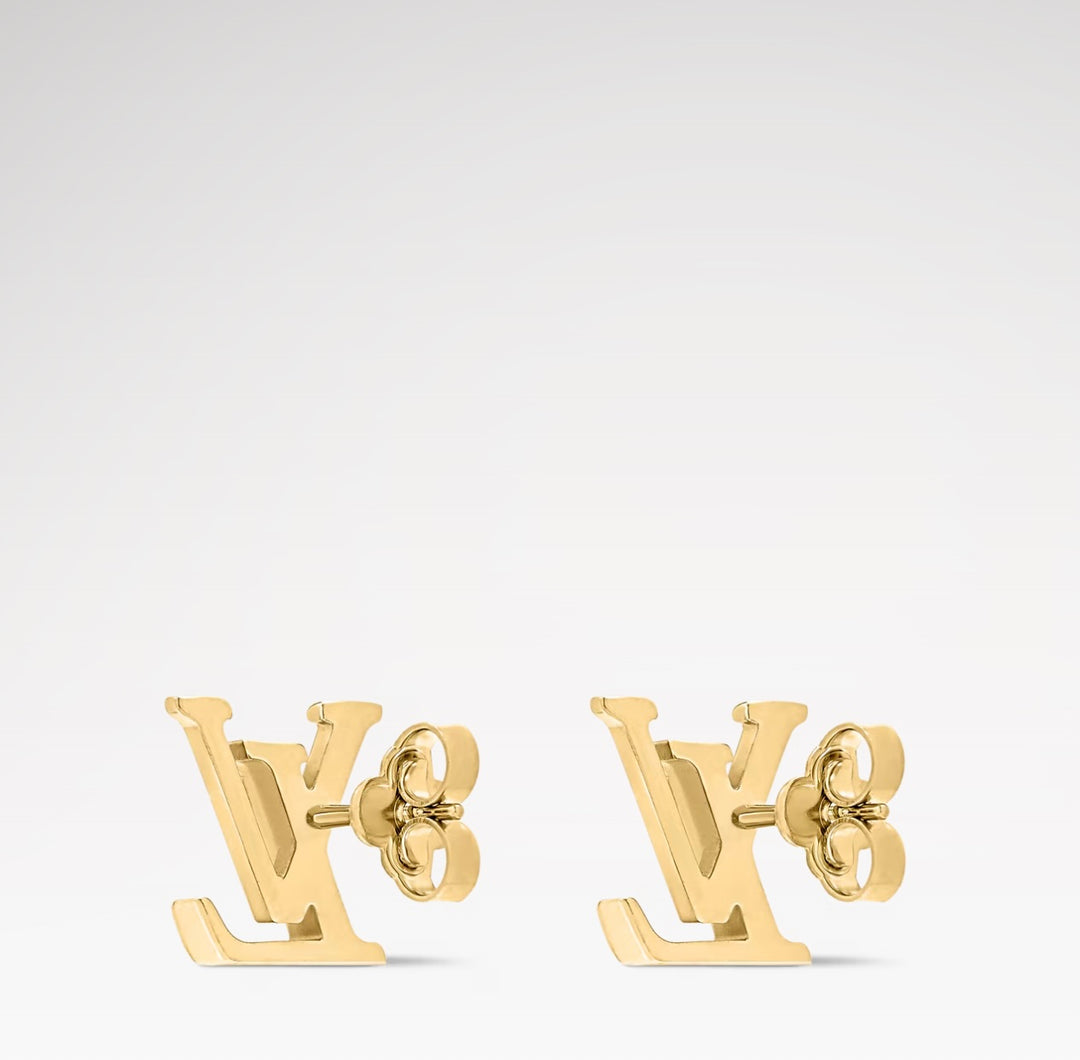 LOUIS VUITTON LV INITIALS ICONIC STUD EARRINGS