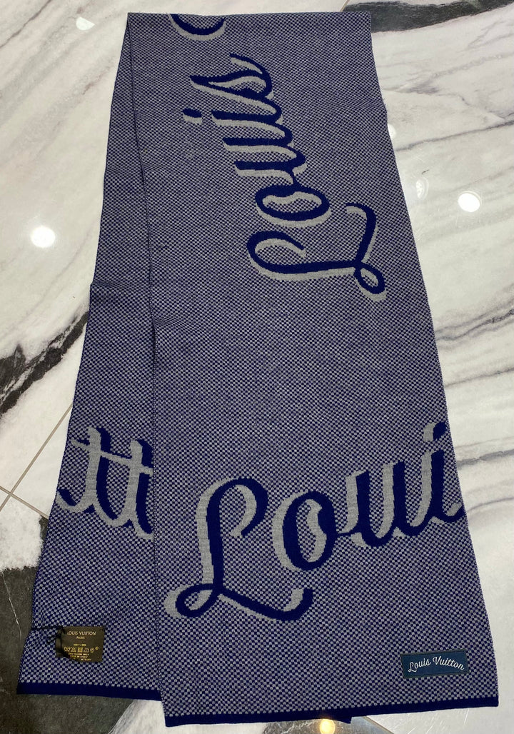 LOUIS VUITTON LV SIGNATURE LOGO WOOL SCARF